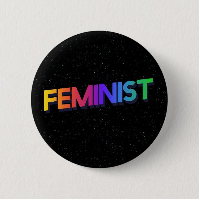 Feminist 6 Cm Round Badge (Front)