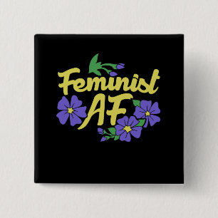 Feminist AF 15 Cm Square Badge
