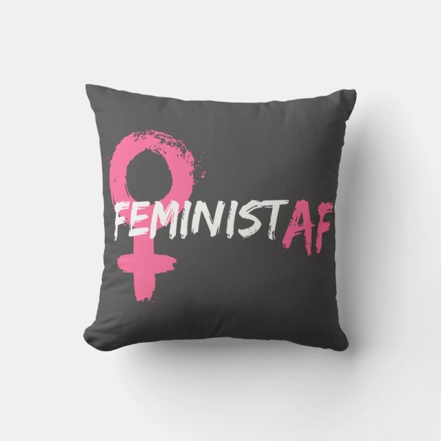 FEMINIST AF FEMALE SYMBOL  CUSHION (Front)