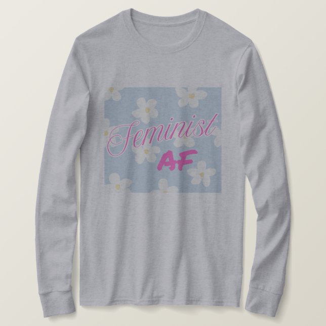 Feminist AF - long-sleeved t-shirt (Design Front)