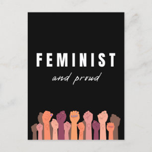 Feminist And Proud Postcard