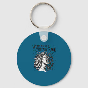 Feminist art empowerment woman of a certain rage key ring