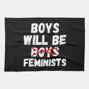 Feminist Boy - Boys Will Be Feminists II Tea Towel