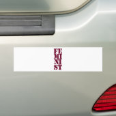 Feminist! Bumper Sticker (On Car)