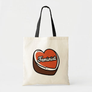 Feminist Candy Heart Tote Bag