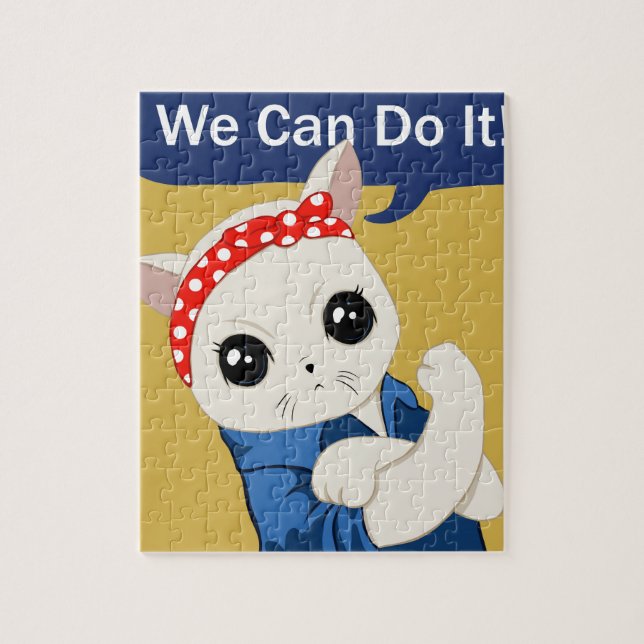 Feminist Cat Jigsaw Puzzle (Vertical)