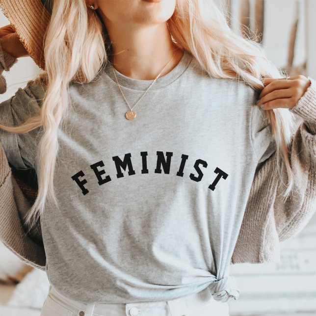 Feminist | Collegiate Typography T-Shirt (Creator Uploaded)
