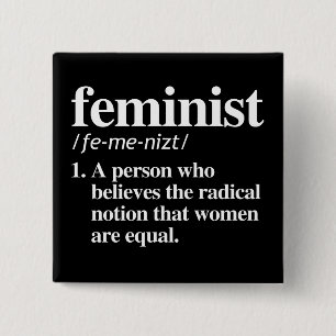 Feminist Definition 15 Cm Square Badge