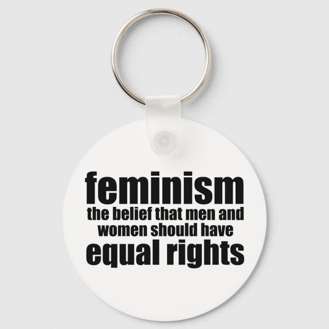 Feminist Definition Equal Rights for Women Key Ring (Front)