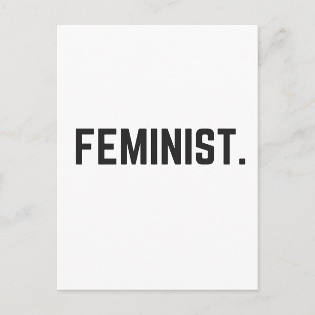 Feminist Design Illustration Text Collection Postcard (Front)