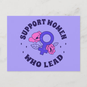 Feminist Elections - Support Women Who Lead V Postcard