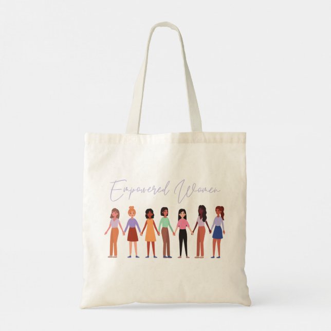 Feminist Empowered Women Tote Bag (Back)
