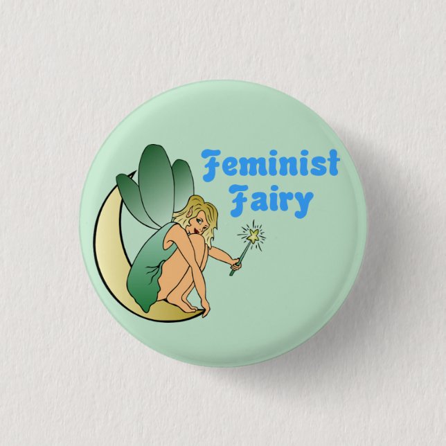 Feminist Fairy (Version 1) 3 Cm Round Badge (Front)