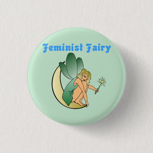 Feminist Fairy (Version 2) 3 Cm Round Badge (Front)