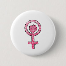 Feminist Fist button