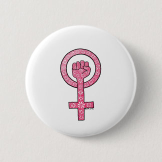 Feminist Fist button