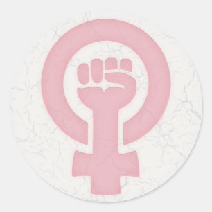 Feminist Fist Classic Round Sticker