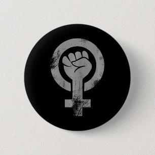 Feminist Fist Female Symbol Resist Fist Feminism 6 Cm Round Badge