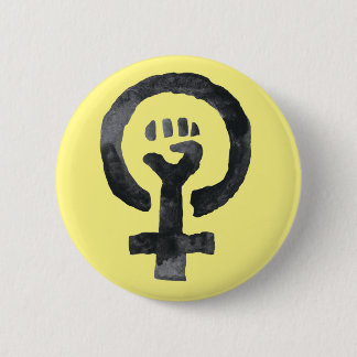 Feminist Fist Symbol 6 Cm Round Badge