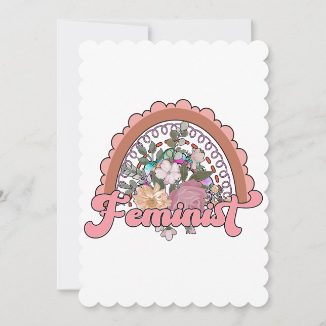 Feminist Flat Greeting Card (Front)