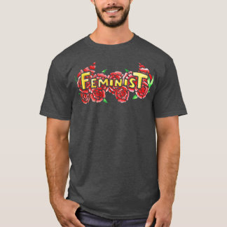 Feminist Floral Art T-Shirt