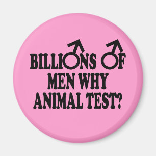 Feminist funny animal test magnets
