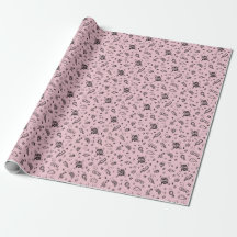 Feminist Girl Power Black & Pink Wrapping Paper