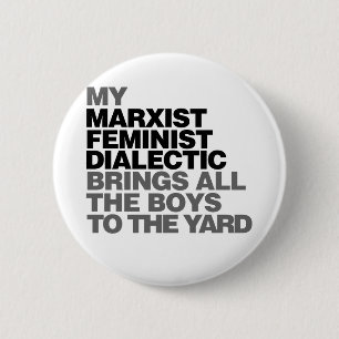 Feminist humour 6 cm round badge