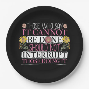 Feminist Leader Empowered Women Quote Paper Plate