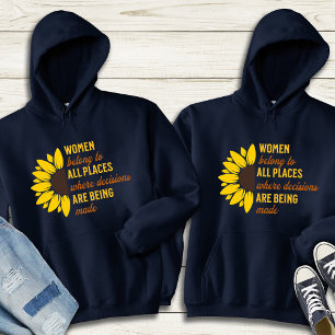 Feminist Mother’s Day Gift Ruth Bader Sunflower Hoodie
