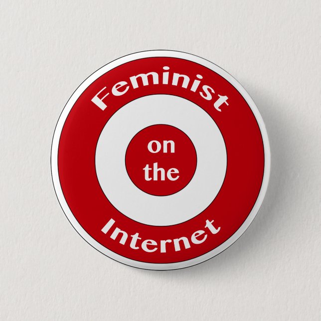 Feminist on the Internet (target) 6 Cm Round Badge (Front)