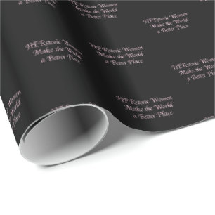 Feminist Pink Girly Feminism Quote - Historic Wrapping Paper