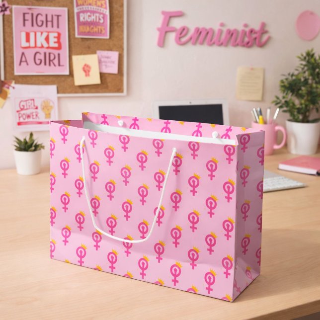 Feminist Pink Large Gift Bag (Creator Uploaded)