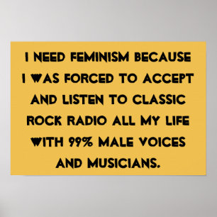Feminist Posters - Rock Music - Discrimination