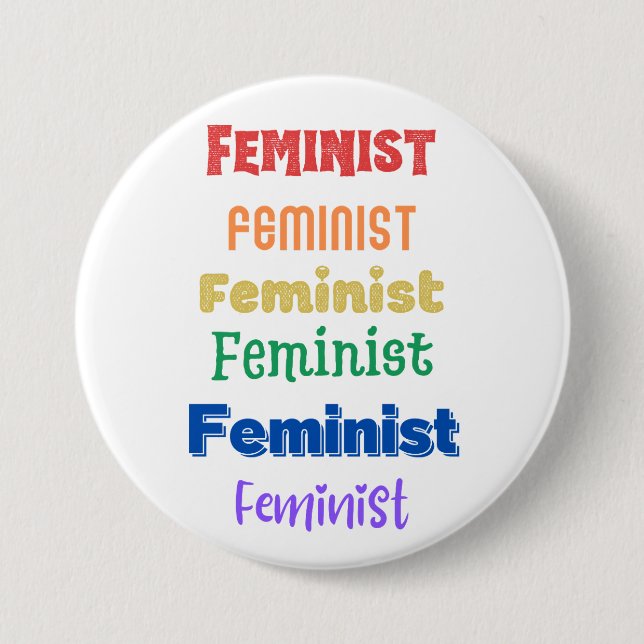 feminist pride button  (Front)