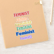 feminist pride - fun font - transparent background
