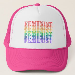 feminist pride rainbow hat