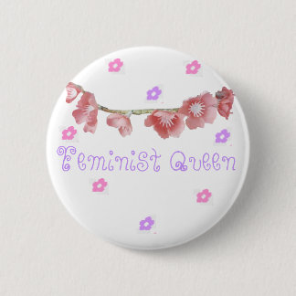 feminist queen (◕‿◕✿) 6 cm round badge