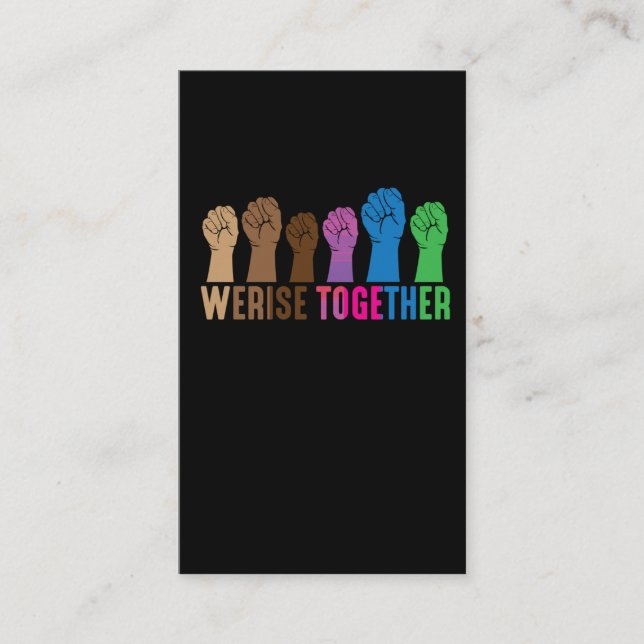 Feminist Resistance Human Equality Social Justice Business Card (Front)