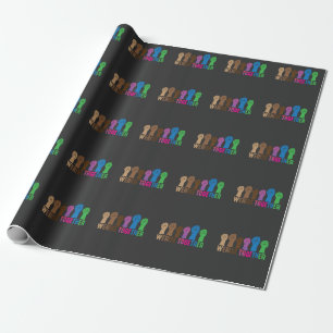 Feminist Resistance Human Equality Social Justice Wrapping Paper
