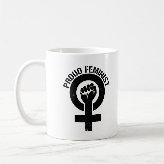 Feminist Resistance - Proud Feminist --  Coffee Mug (Left)