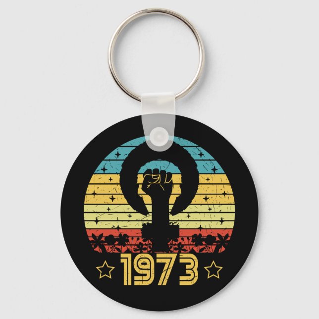 Feminist Roe V Wade Rights 1973 Key Ring (Front)