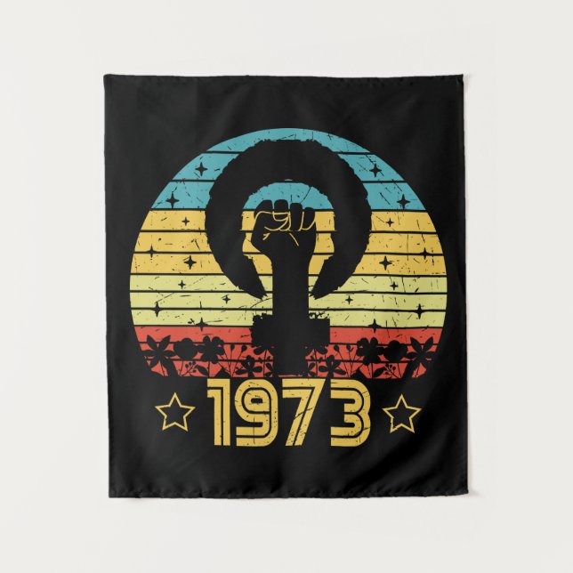 Feminist Roe V Wade Rights 1973 Tapestry (Front)