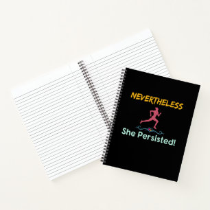 Feminist Runner Nevertheless She Persisted Notebook