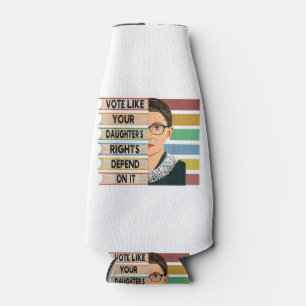 Feminist Ruth Bader Ginsburg RBG Quote Girl With B Bottle Cooler
