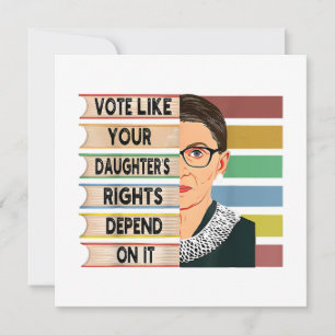 Feminist Ruth Bader Ginsburg RBG Quote Girl With B Invitation