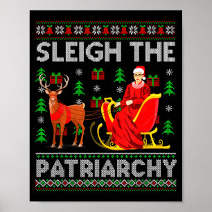 Feminist Ruth Bader Ginsburg Rbg Xmas Sleigh The P Poster