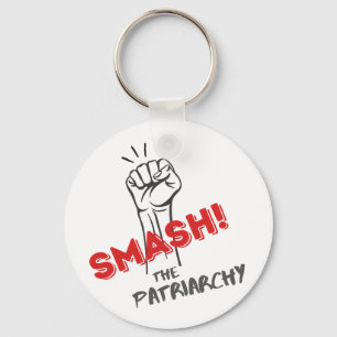 feminist, smash the patriarchy - key ring