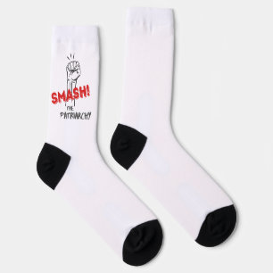 feminist, smash the patriarchy - socks
