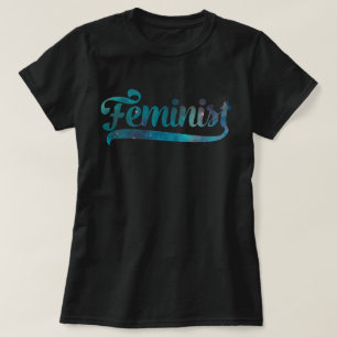 Feminist Space Galaxy Pattern T-Shirt